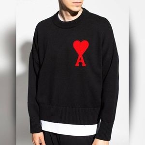 Ami Paris AW/21 Ami de Coeur Black Logo Sweater